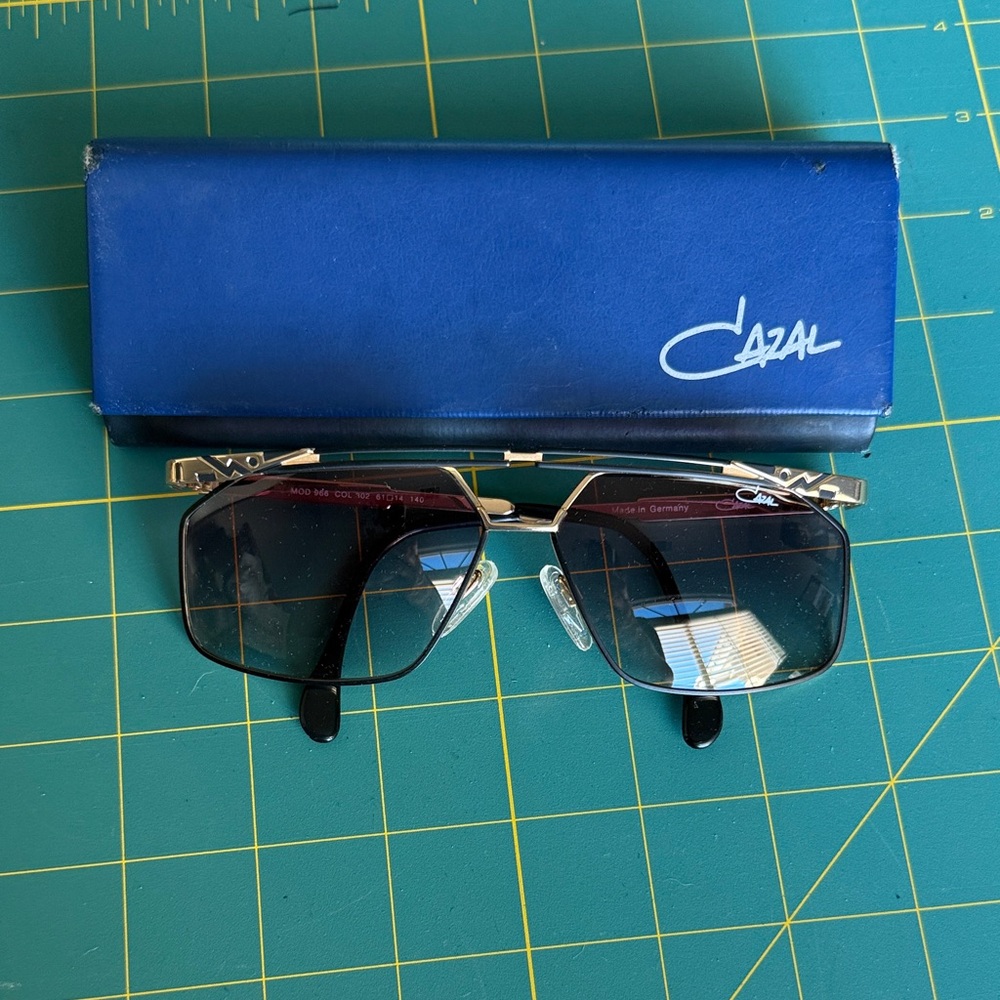 Cazal Black and Gold Eyewear